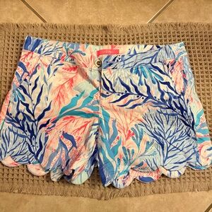 Lilly Pulitzer Buttercup Stretch Crew Blue Kaleidoscope Print, Size 10